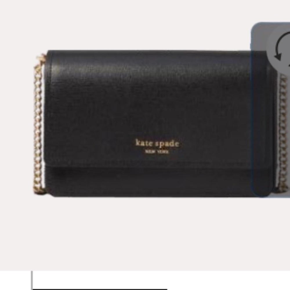 NWT Kate Spade pebbles leather wallet on chain